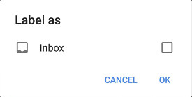 Image of Gmail's new label menu